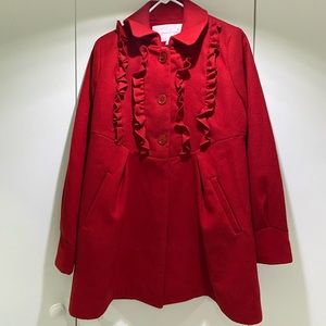 Jessica Simpson Girl’s Red Pea Coat